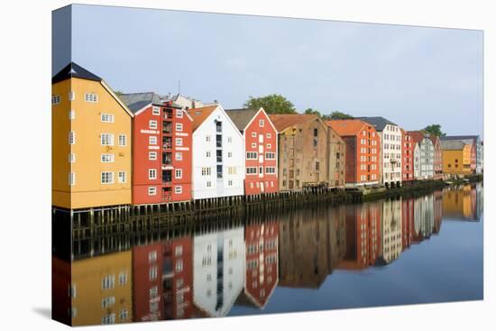 Trondheim, Norway, Old Warehouses Now Homes over the River-Bill Bachmann-Premier Image Canvas