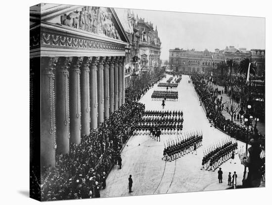 Troops Marching Down Avenida Alvear-null-Premier Image Canvas