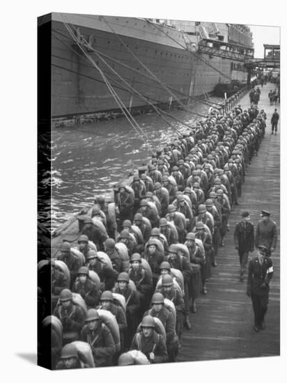 Troops Ready for D-Day Invasion of Normandy are Reviewed before Shipping Out, During WWII-Bob Landry-Premier Image Canvas