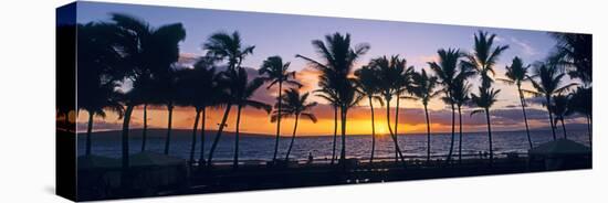 Tropical beach at sunset, Maui, Hawaii, USA-null-Premier Image Canvas