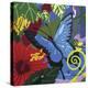 Tropical Blue Butterfly V3-Cindy Wider-Premier Image Canvas