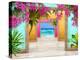 Tropical Door, 2024-Jesse Carter-Stretched Canvas