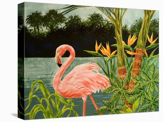 Tropical Flamingo I-Linda Baliko-Stretched Canvas