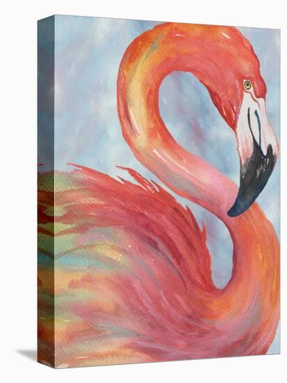Tropical Flamingo-Elizabeth Medley-Stretched Canvas