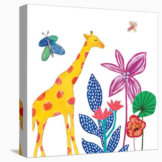 Tropical Giraffe-Jennifer McCully-Stretched Canvas