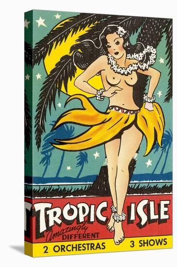 Tropical Girl Pin Up-null-Stretched Canvas