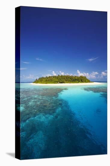 Tropical Island and Lagoon, Maldives, Indian Ocean, Asia-Sakis Papadopoulos-Premier Image Canvas