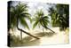 Tropical Island Beach with Hammock at Matangi Island Resort, Vanua Levu, Fiji, Pacific-Louise Murray-Premier Image Canvas