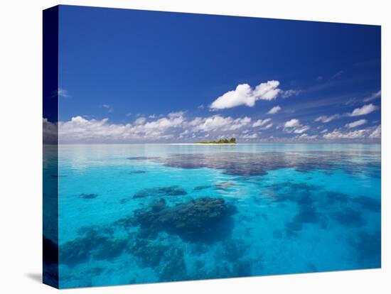 Tropical Island Surrounded by Lagoon, Maldives, Indian Ocean-Papadopoulos Sakis-Premier Image Canvas