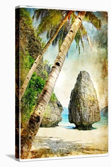Tropical Nature - Artwork In Painting Style-Maugli-l-Stretched Canvas
