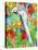 Tropical Paradise Parrot 2-Mary Escobedo-Stretched Canvas