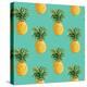 Tropical Pineapples Background - Seamless Pattern - in Vector-woodhouse-Stretched Canvas