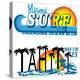Tropical Set Miami and Tahiti-emeget-Stretched Canvas