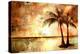 Tropical Sunset - Artwork In Painting Style-Maugli-l-Stretched Canvas