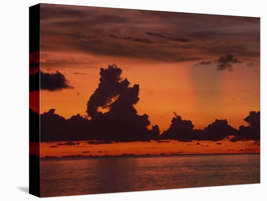 Tropical Sunset Off Seven Mile Beach, Cayman Islands, West Indies, Central America-Tomlinson Ruth-Premier Image Canvas