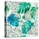 Tropical Watercolor Leaf Pattern-Mirifada-Stretched Canvas