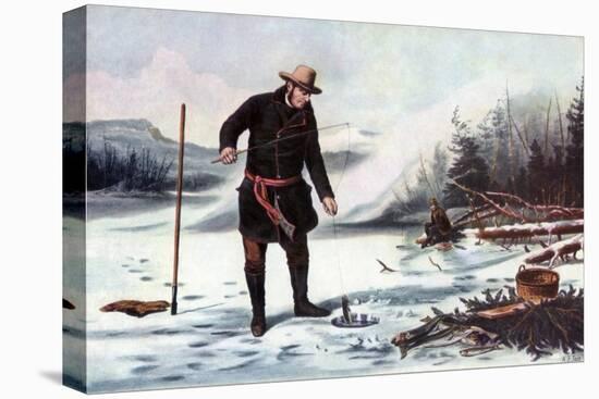 Trout Fishing on Chateaugay Lake, American Winter Sports, 1856-Arthur Fitzwilliam Tait-Premier Image Canvas