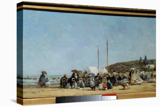 Trouville Beach, 1864. Painting by Eugene Louis Boudin (1824-1898). Dim. 0,26 X 0,48 M. Paris, Muse-Eugene Louis Boudin-Premier Image Canvas
