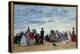 Trouville Beach. Painting by Eugene Louis Boudin (1824-1898), 1865. Oil on Cardboard. Dim: 0,26 X 0-Eugene Louis Boudin-Premier Image Canvas