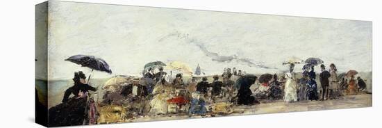 Trouville, Beach Scene-Eugène Boudin-Premier Image Canvas