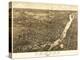 Troy, New York - Panoramic Map-Lantern Press-Stretched Canvas