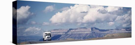 Truck on the Road, Interstate 70, Green River, Utah, USA-null-Premier Image Canvas