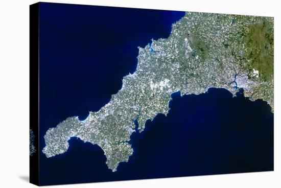 True-colour Satellite Image of Cornwall, UK-PLANETOBSERVER-Premier Image Canvas