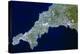 True-colour Satellite Image of Cornwall, UK-PLANETOBSERVER-Premier Image Canvas