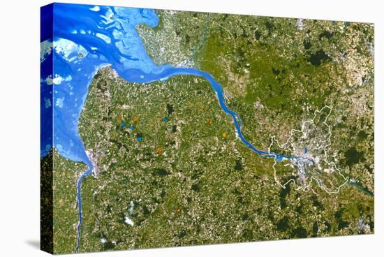 True-colour Satellite Image of Hamburg, Germany-PLANETOBSERVER-Premier Image Canvas