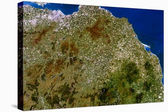 True-colour Satellite Image of Southeast Scotland-PLANETOBSERVER-Premier Image Canvas
