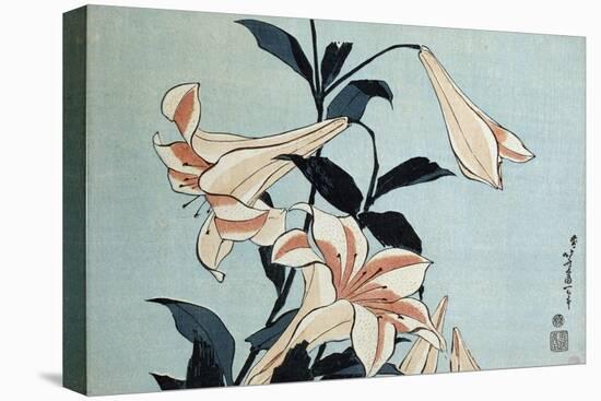 Trumpet Lilies-Katsushika Hokusai-Premier Image Canvas