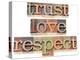 Trust, Love, Respect Words-PixelsAway-Stretched Canvas