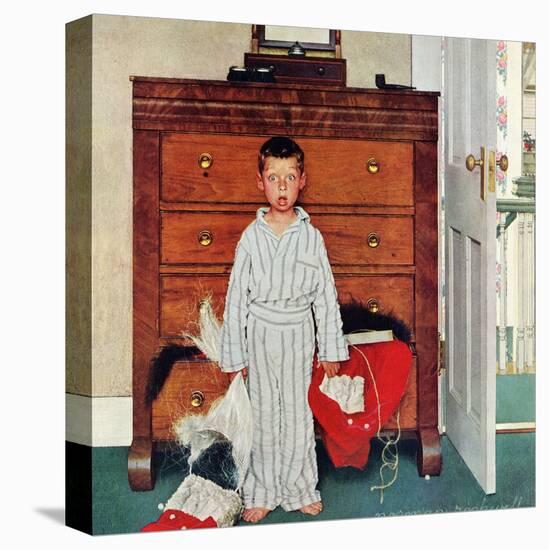 "Truth about Santa" or "Discovery", December 29,1956-Norman Rockwell-Premier Image Canvas
