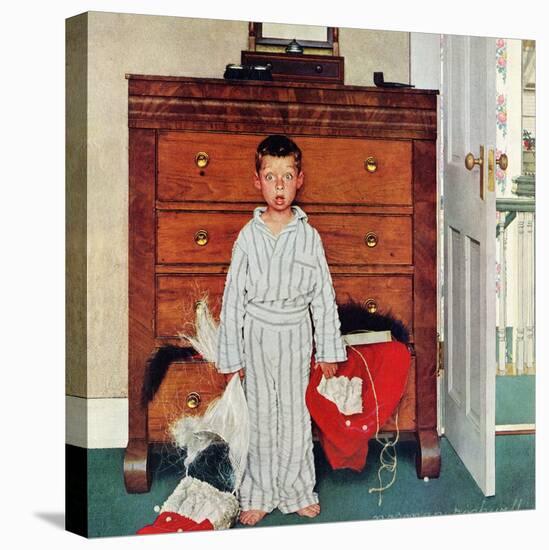 "Truth about Santa" or "Discovery", December 29,1956-Norman Rockwell-Premier Image Canvas