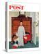"Truth about Santa" or "Discovery" Saturday Evening Post Cover, December 29,1956-Norman Rockwell-Premier Image Canvas