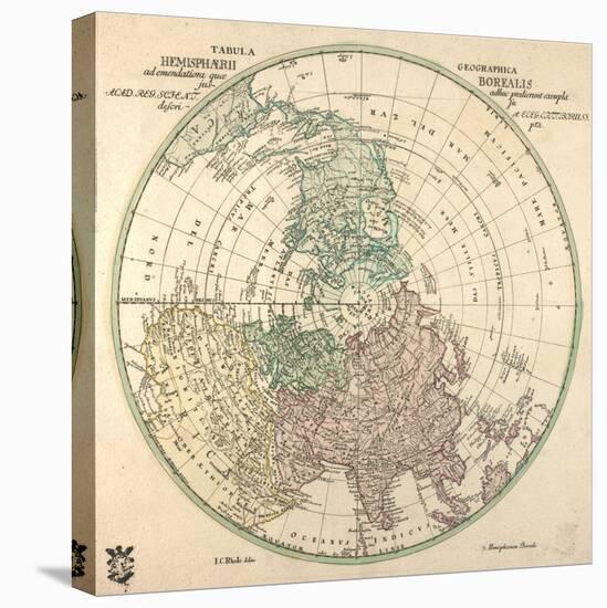 Tubula Geographica, Hemisphaerii Borealis, 1762-I.C. Rhode-Premier Image Canvas