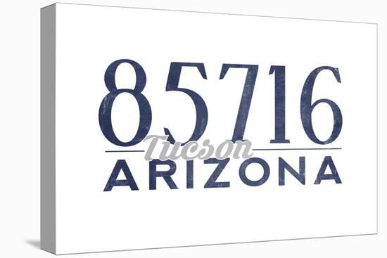 Tucson, Arizona - 85716 Zip Code (Blue)-Lantern Press-Stretched Canvas