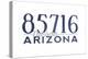 Tucson, Arizona - 85716 Zip Code (Blue)-Lantern Press-Stretched Canvas