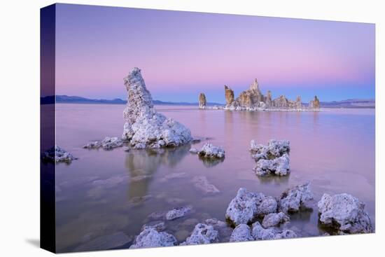 Tufa Towers on Mono Lake at Sunset, California, USA. Autumn (October)-Adam Burton-Premier Image Canvas