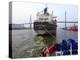 Tugboat and Freighter in Harbour, Hamburg Seaport, Germany, Europe-Hans Peter Merten-Premier Image Canvas