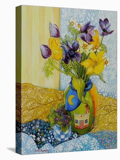 Tulips and Anemones with a Pot of Violets, 2010-Joan Thewsey-Premier Image Canvas