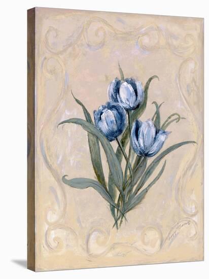 Tulips Azure-Peggy Abrams-Stretched Canvas