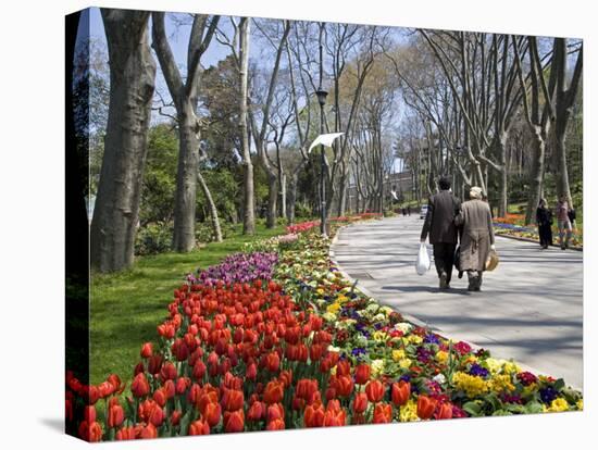 Tulips Bloom in Gulhane Park, Istanbul, Turkey-Julian Love-Premier Image Canvas