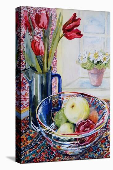Tulips in a Jug,With a Glass Bowl 2003-Joan Thewsey-Premier Image Canvas