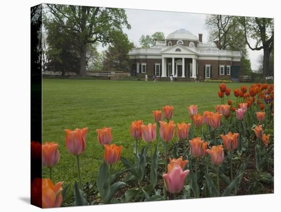 Tulips in Garden of Monticello, Virginia, USA-Merrill Images-Premier Image Canvas