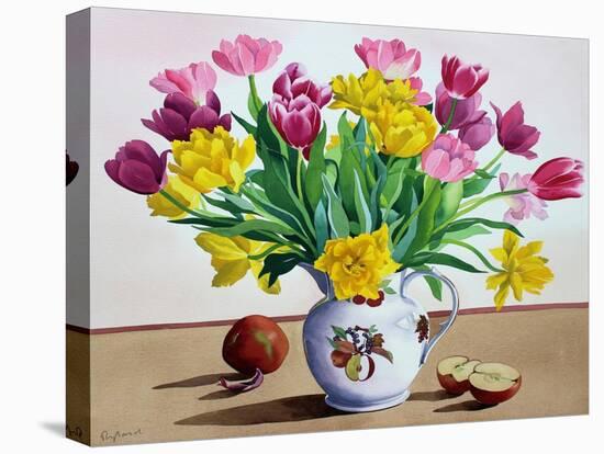 Tulips in Jug with Apples-Christopher Ryland-Premier Image Canvas