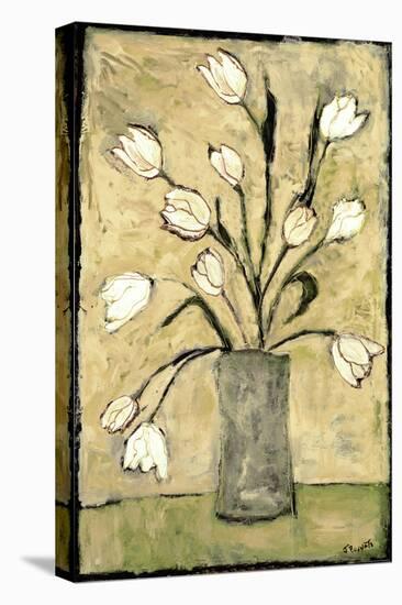 Tulips in White-Bagnato Judi-Stretched Canvas