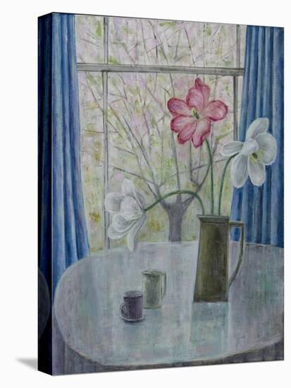 Tulips with Cherry Blossom, 2014-Ruth Addinall-Premier Image Canvas