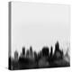 Tulsa City Skyline - Black-NaxArt-Stretched Canvas