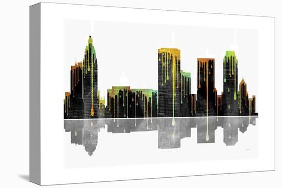 Tulsa Oklahoma Skyline BW 1-Marlene Watson-Premier Image Canvas